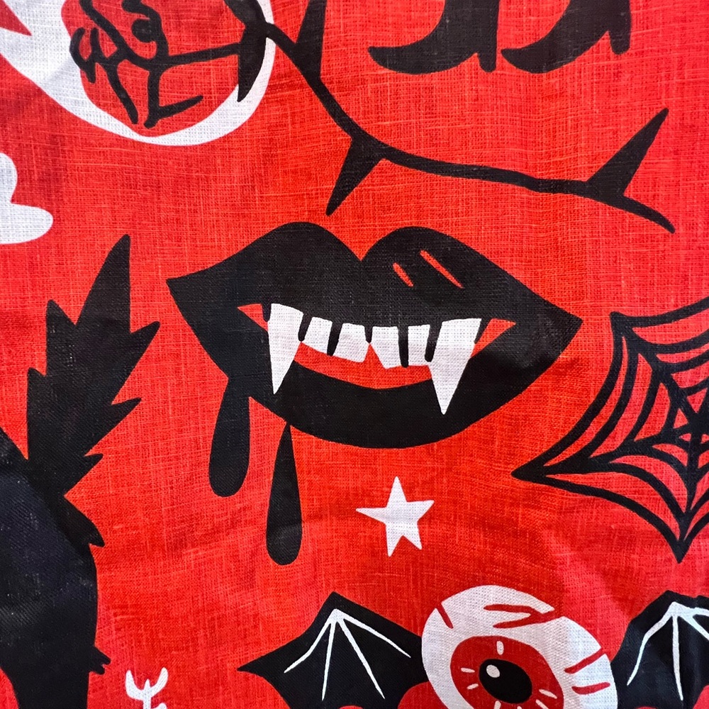 Nooworks Red Graphic Button Down Shirt S - Picture 8 of 11